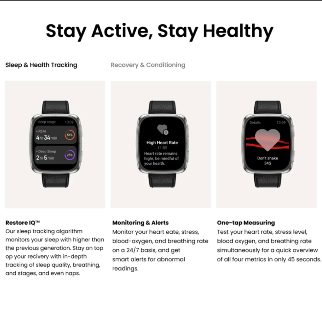 Amazfit Active 2 Square Fitness Smartwatch | 1.75" AMOLED Sapphire Glass Display | 160+ Workout HYROX Modes | 5 ATM