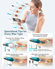 [2026 Model] Bebird EarSight Ultra Ear Wax Cleaner | 5G | 2K Video Otoscope | 90 Mins Battery