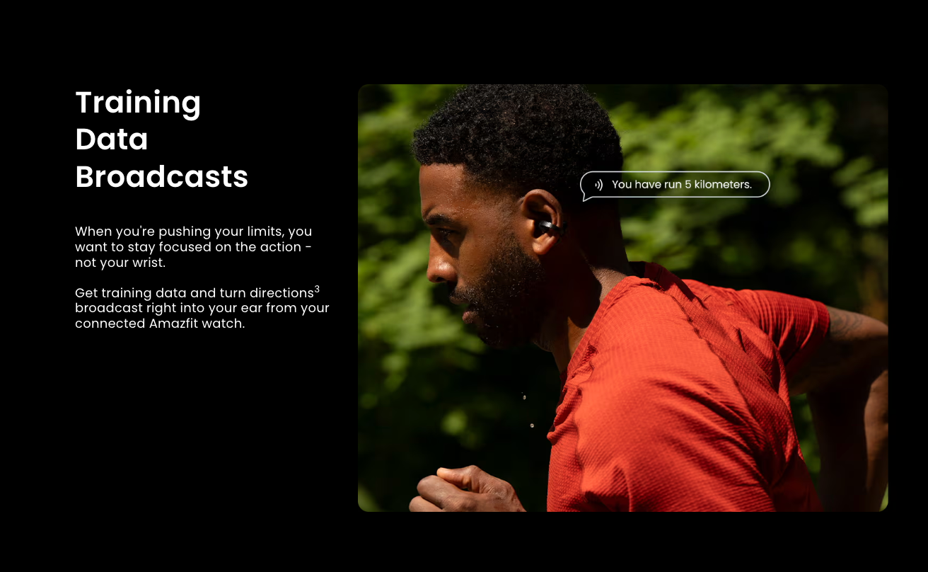 Amazfit Up Open-Ear Earbuds | IPX4 Water-Resistent | Up to 18 Hours