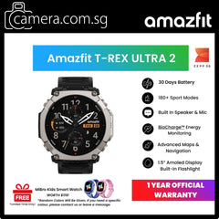 [2026 Model] Amazfit T-Rex Ultra 2 Fitness Smartwatch | Up to 170+ Modes Sky & Free Diving Cycling [GIFT: MIBRO KIDS SMARTWATCH]