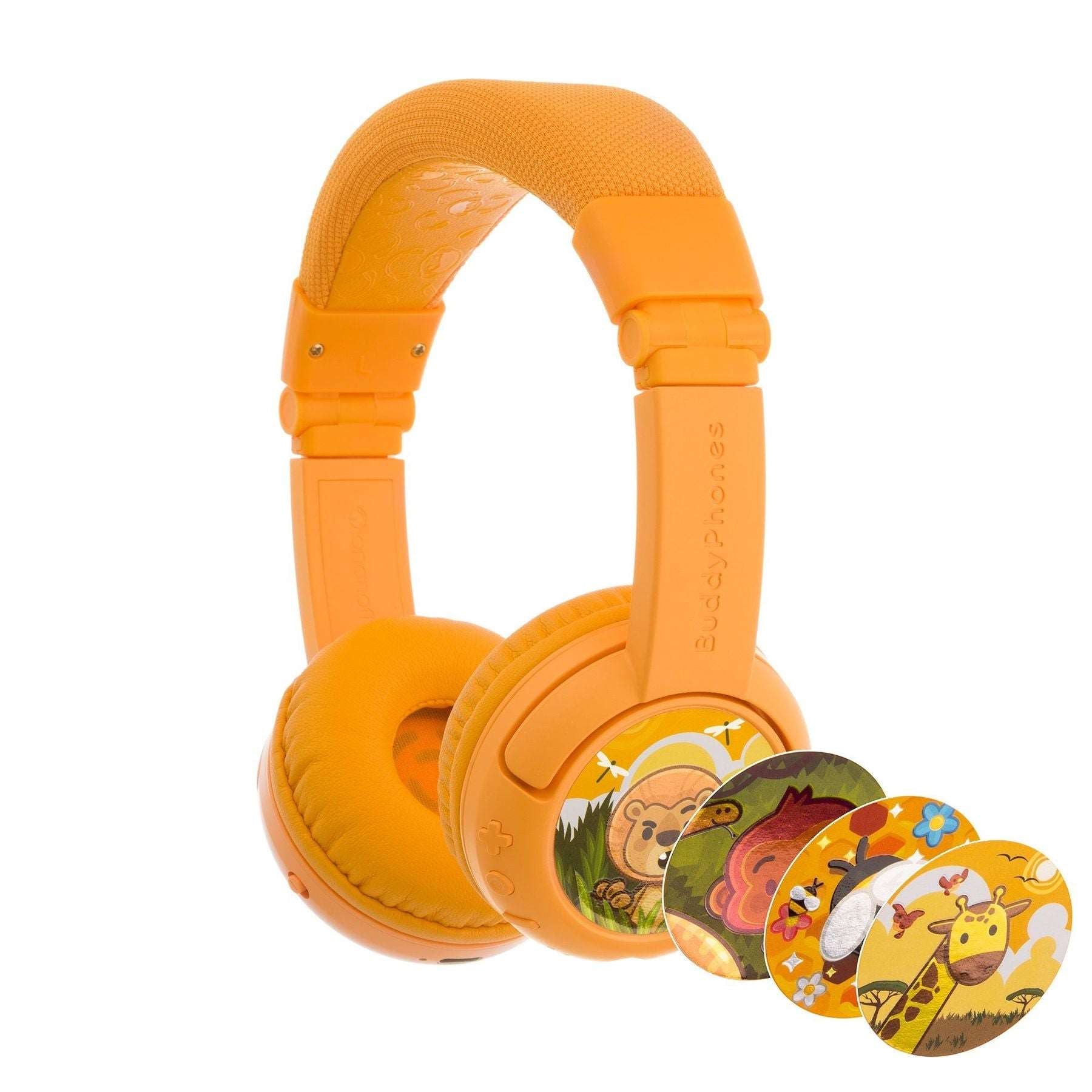 BuddyPhones Play+ Wireless StudyMode 3 SafeAudio Levels Built in Microphone for Kids