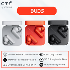 CMF By Nothing Buds | ACTIVE NOISE CANCELLATION | 8 HOURS OF NON-STOP MUSIC | HIGH-DEFINITION SOUND