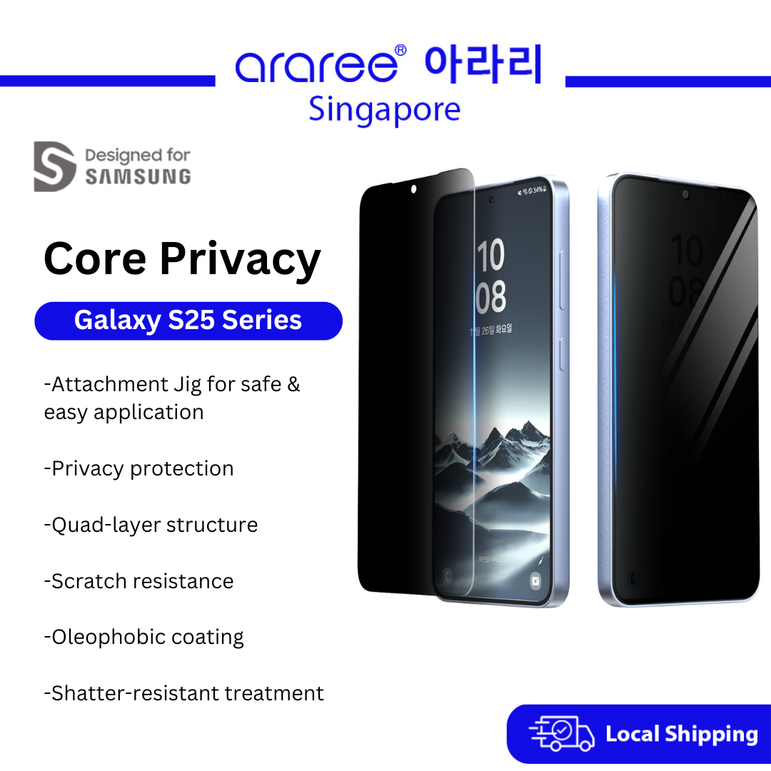 [Araree SG] Samsung Galaxy S25 | S25+ | S25 Ultra Core Clear | Core Privacy Glass | Screen Protector | 2 Pcs