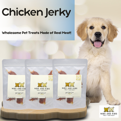 Nibs And Kibs Chicken Jerky Dog Treat 70g x 3