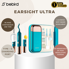 [2026 Model] Bebird EarSight Ultra Ear Wax Cleaner | 5G | 2K Video Otoscope | 90 Mins Battery