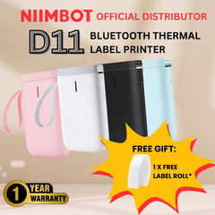 [SG60 PROMO] NIIMBOT D11 Portable Thermal Inkless Label Printer with 1 x FREE Label Roll