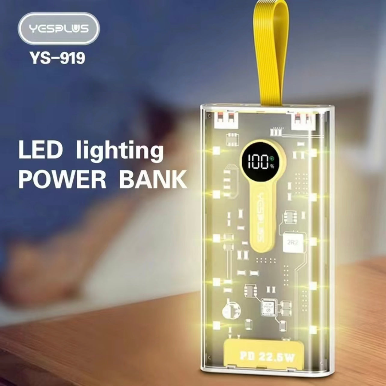 YESPLUS PD22.5W Super Fast Charge 10000mAh/20000mAh LED POWERBANK YS-919 / YS-920