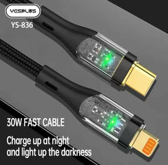 YESPLUS Cyberpunk Transparent LED Cable (YS-836)