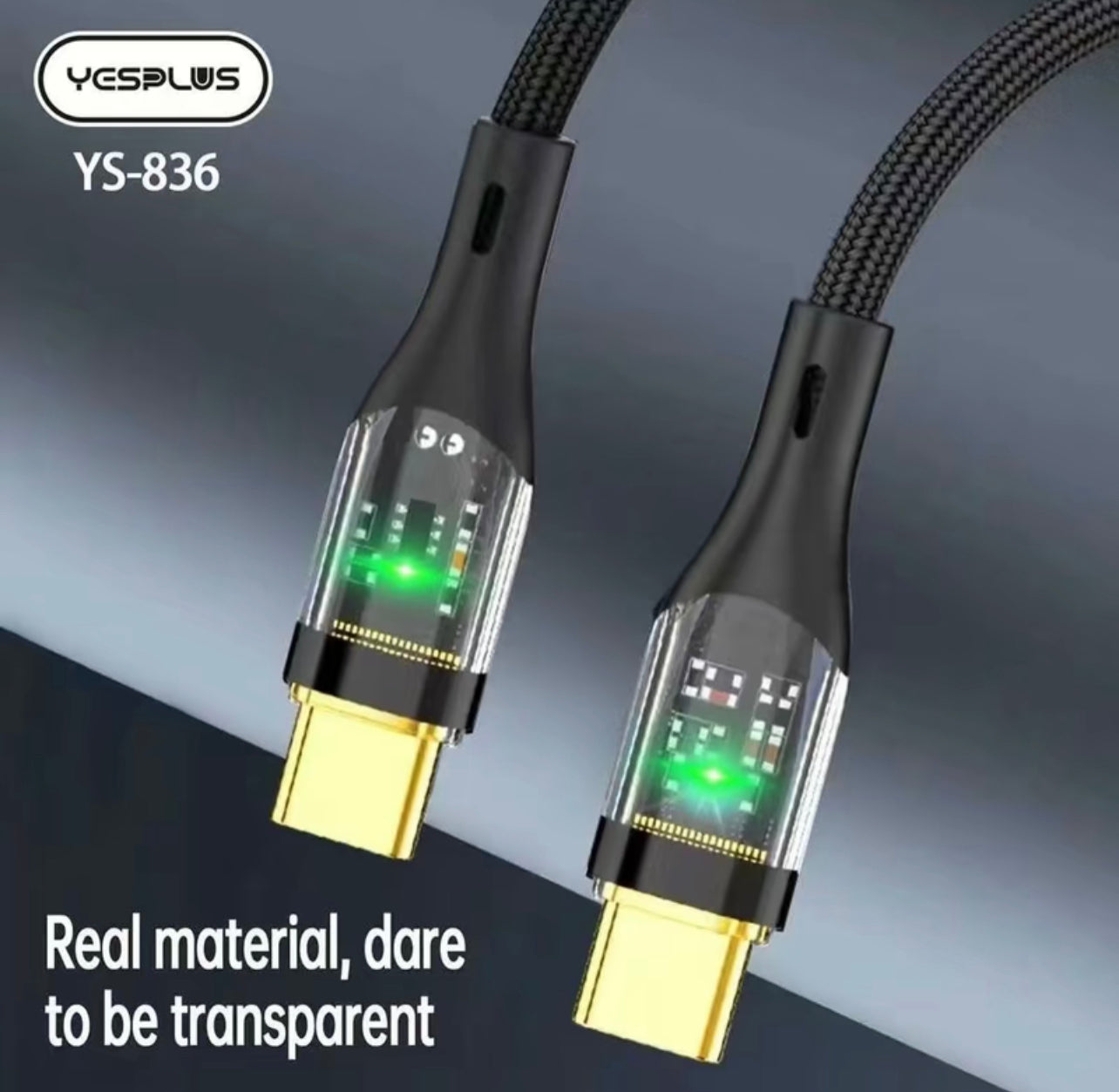 YESPLUS Cyberpunk Transparent LED Cable (YS-836)