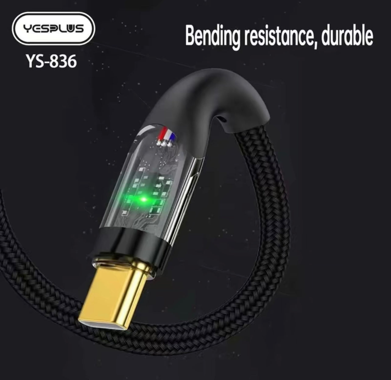 YESPLUS Cyberpunk Transparent LED Cable (YS-836)