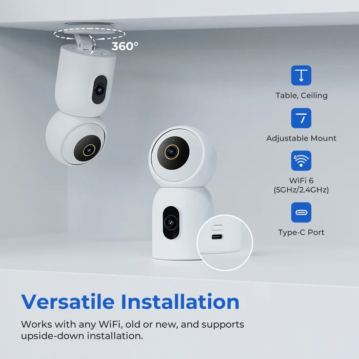 IMILAB C30 Dual Supports 2.4 & 5GHz CCTV Security Camera (2+1 Years Warranty)