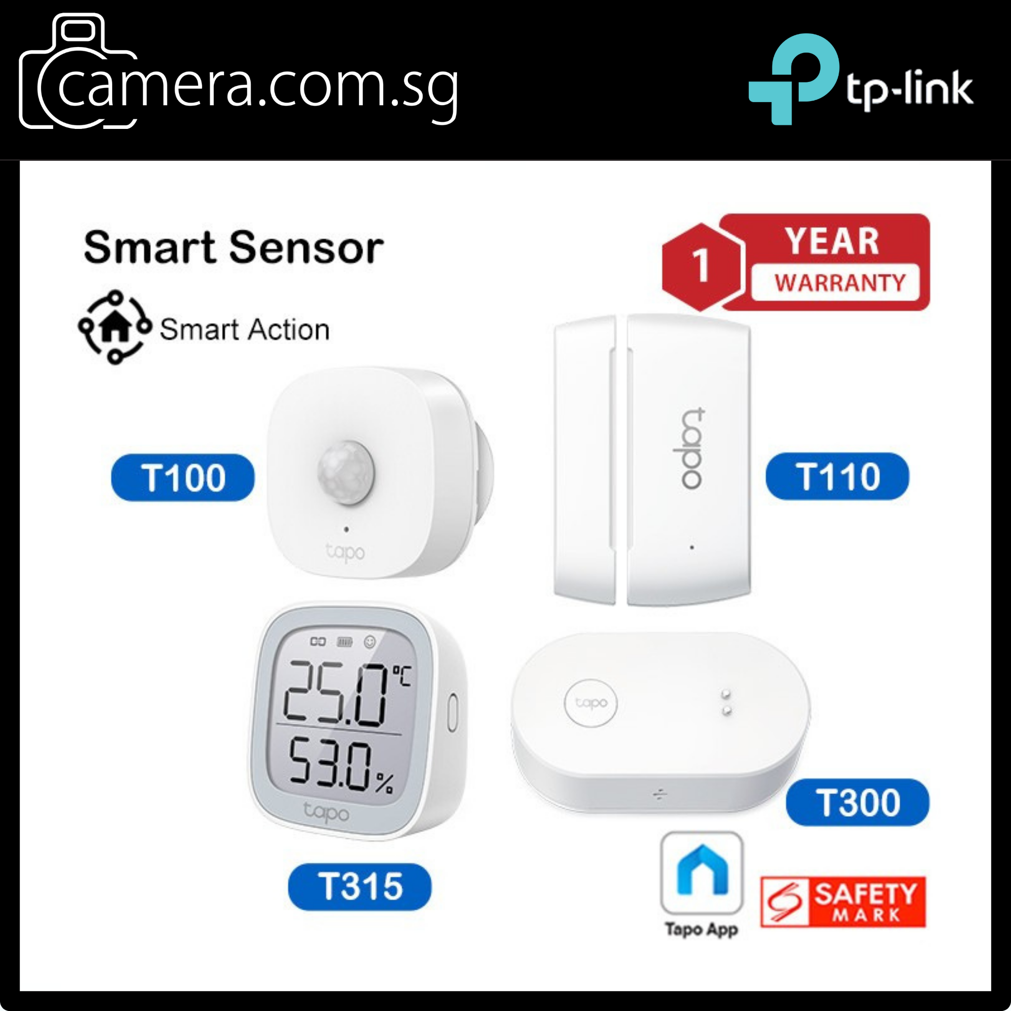 TP-Link Tapo Smart Sensor Series | T100 / T110 / T300 / T315 | Motion, Contact, Water Leak, Temp & Humidity