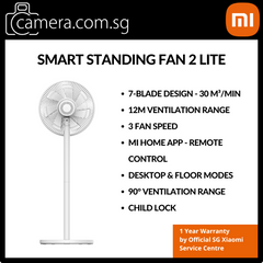 Xiaomi Smart Standing Fan 2 Lite | 3 Fan Speed | Mi Home App Control | 90° Range | Google Alexa Compatible