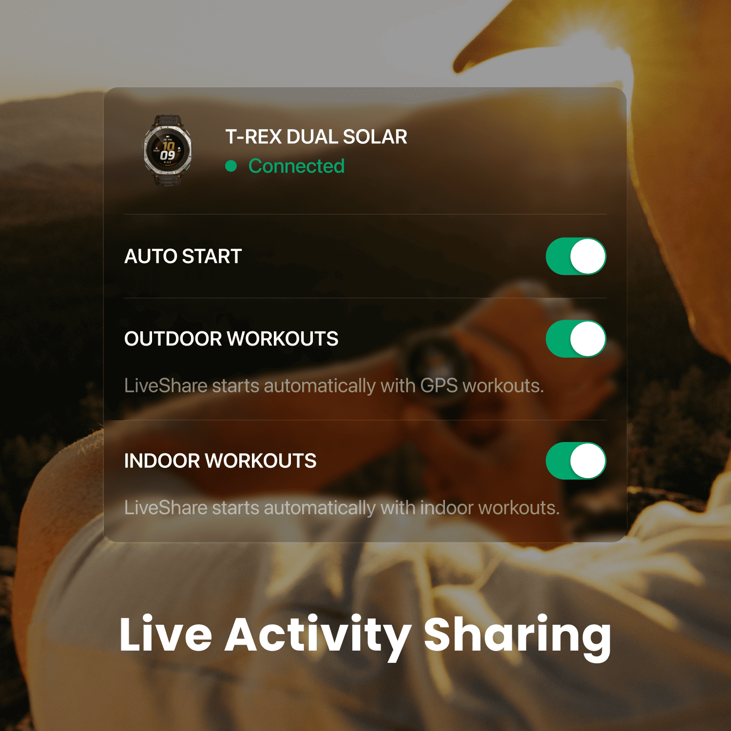 Amazfit T-Rex Dual Solar Fitness Smartwatch
