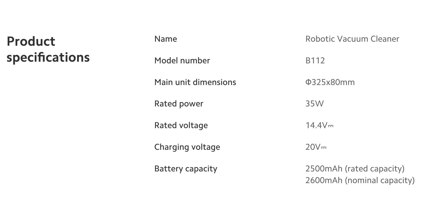 Xiaomi Robot Vacuum E10