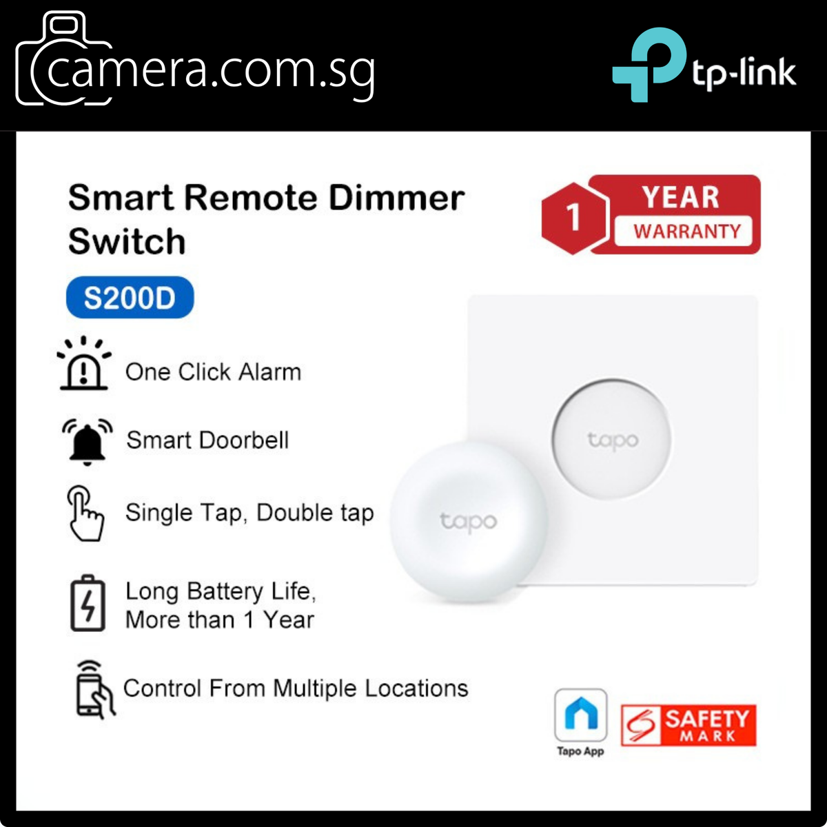 TP-Link Tapo Smart Switch Series | S220 / S200B / S200D | Wireless Button / Dimmer / Wall Switch