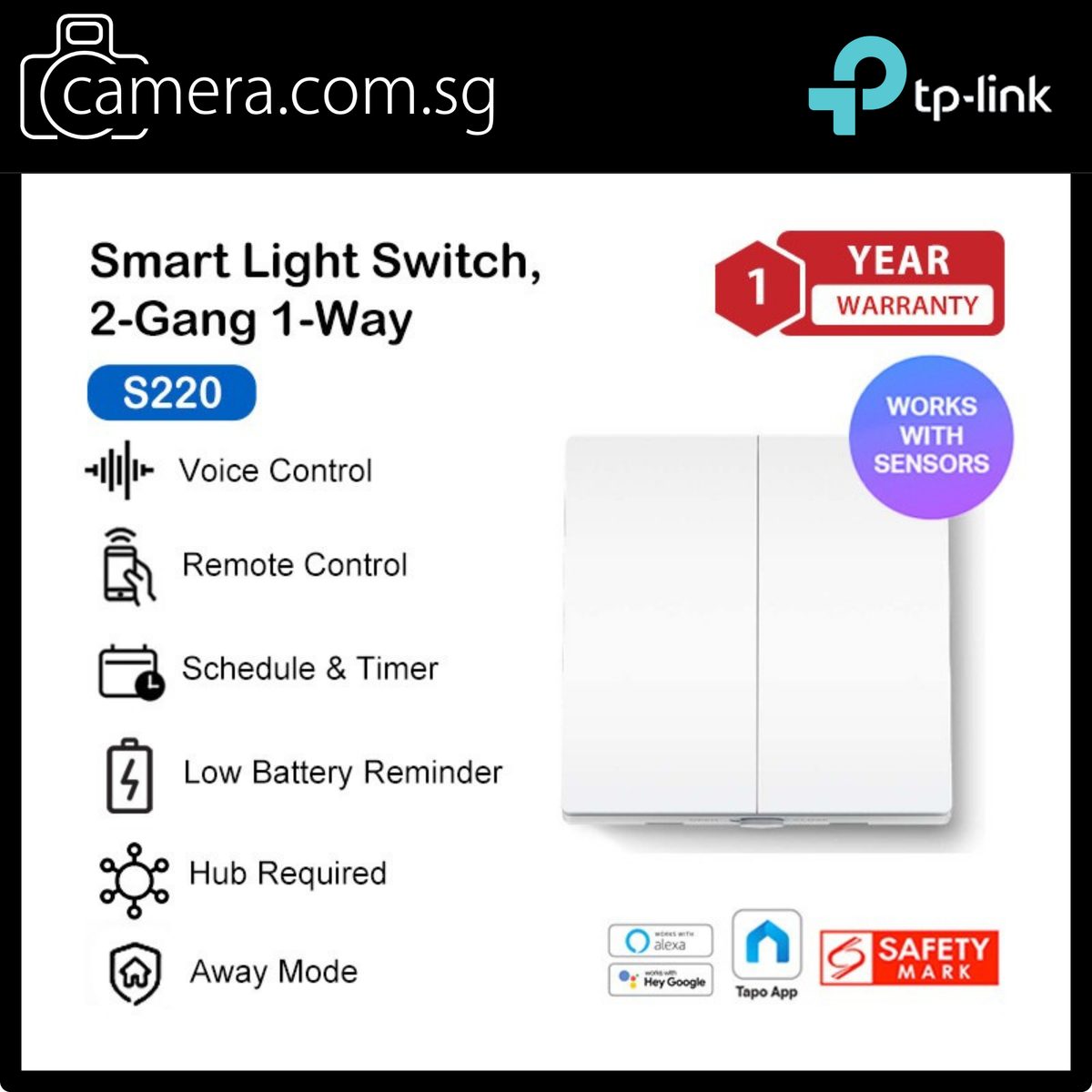 TP-Link Tapo Smart Switch Series | S220 / S200B / S200D | Wireless Button / Dimmer / Wall Switch
