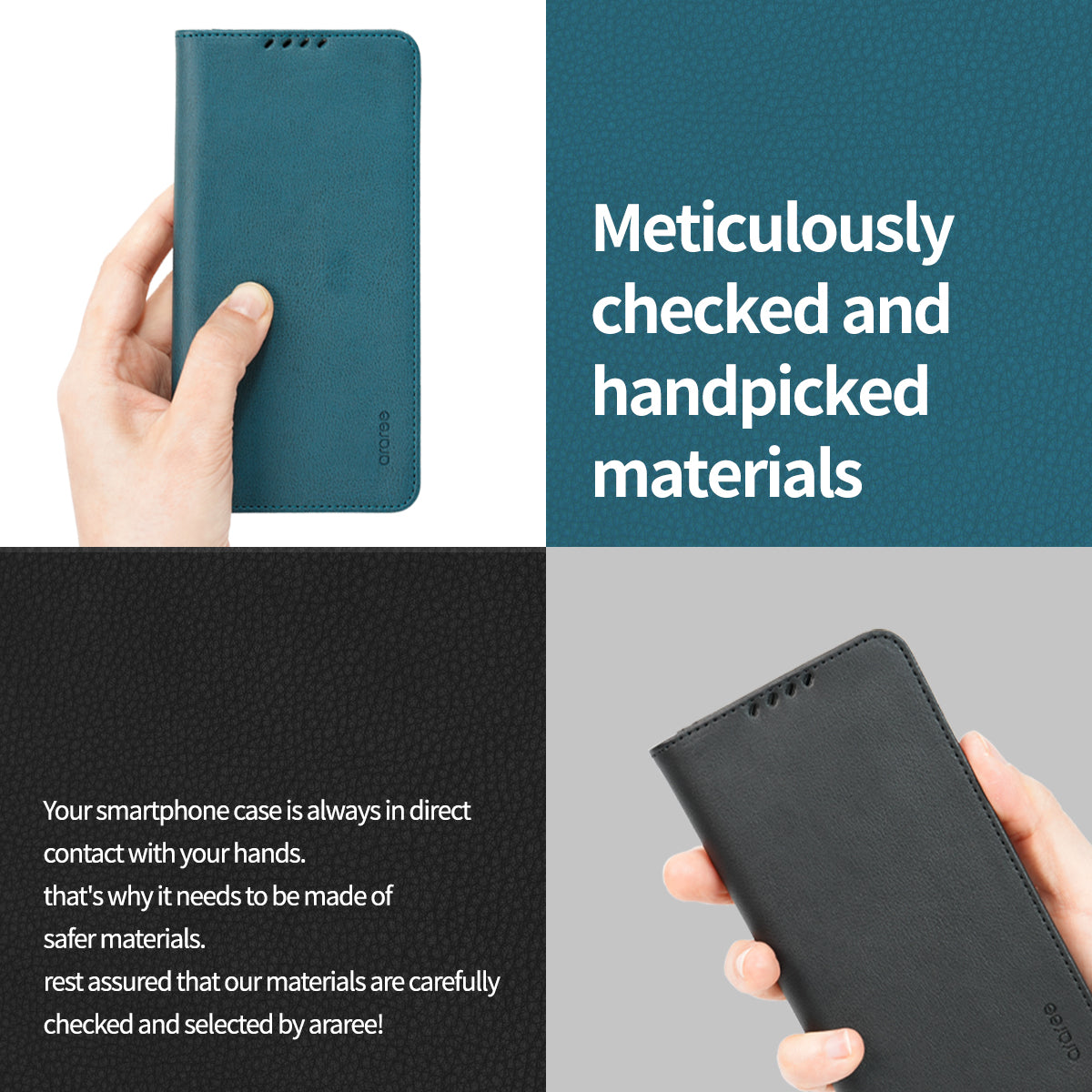 [Araree SG] Samsung Galaxy S25 | S25+ | S25 Ultra | Mustang Diary Leather Textured Phone Case | 3 cards slot