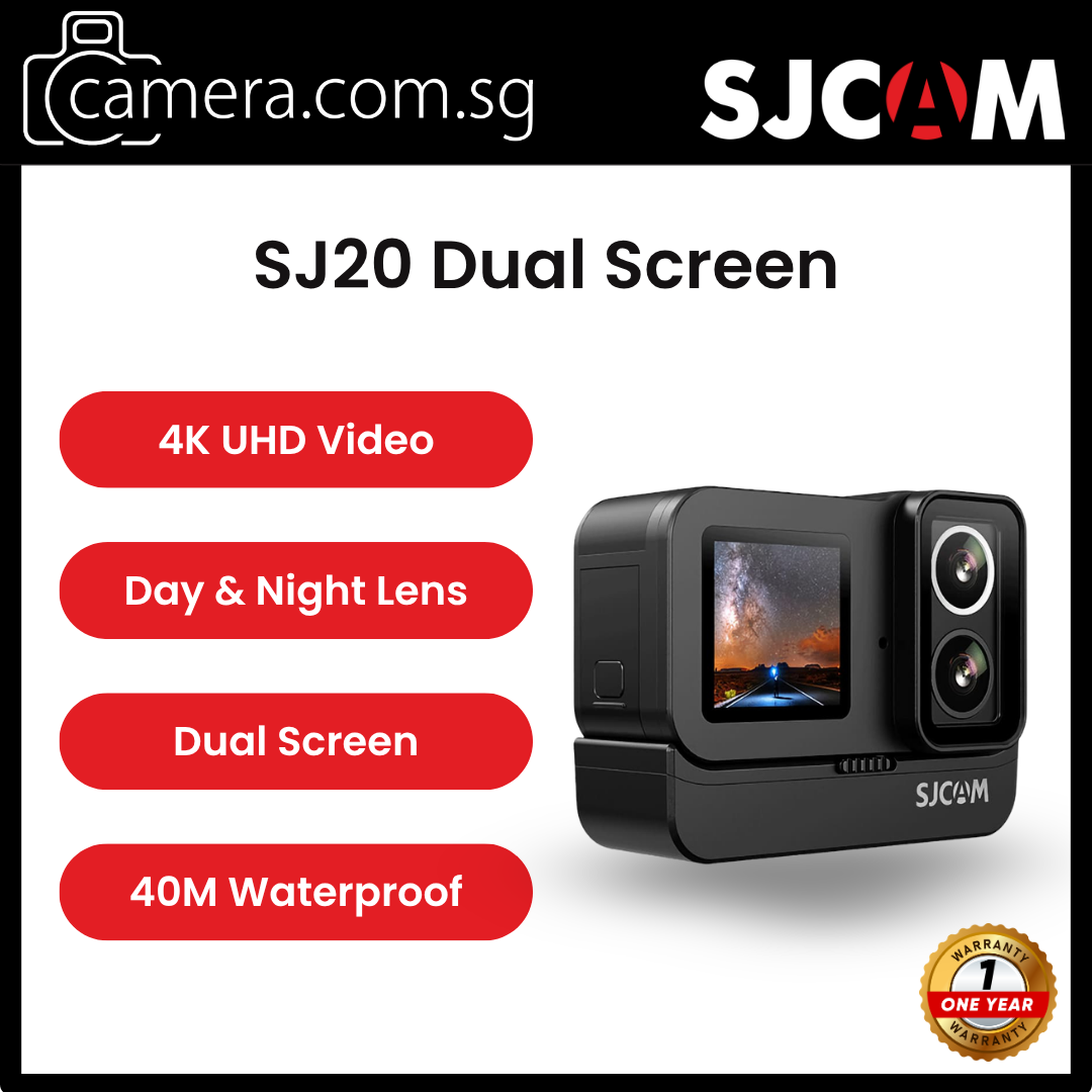 SJCAM SJ20 Dual Lens Action Camera | 4K UHD | Dual Screen | WiFi