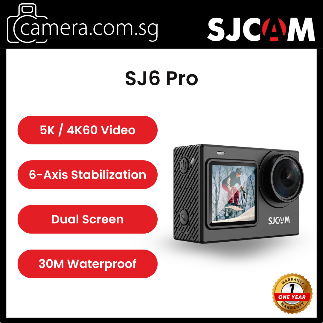 SJCAM SJ6 Pro Action Camera | 5K Video | Dual Screen | 6-Axis Stabilization