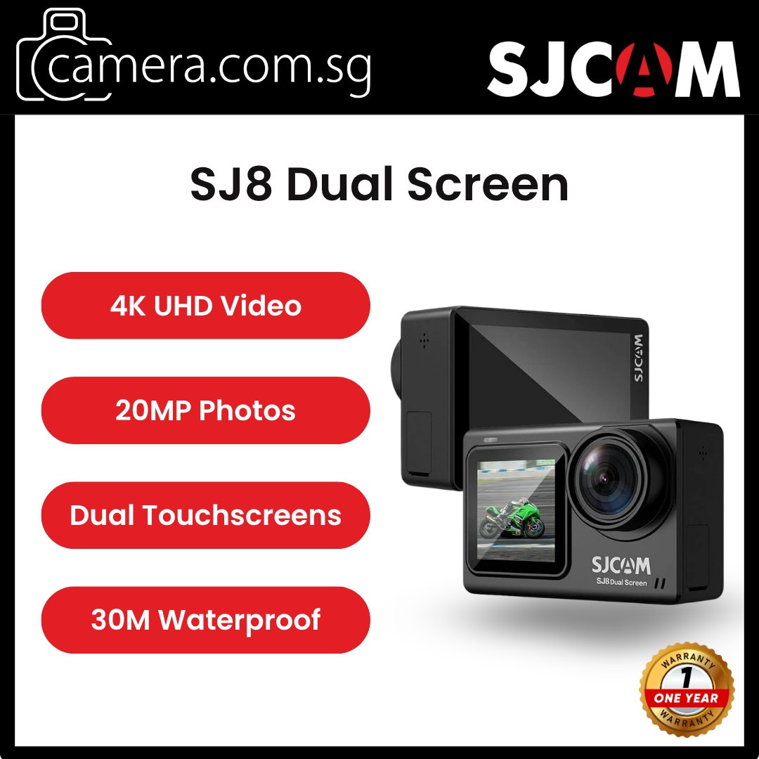 SJCAM SJ8 Dual Screen Action Camera | 4K UHD | 20MP | Dual IPS Touchscreen