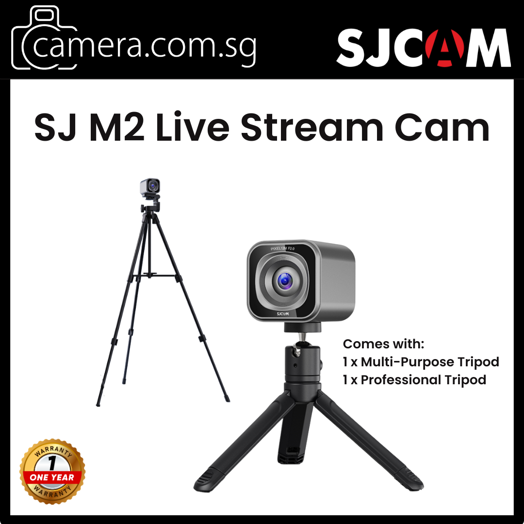 SJCAM SG M2 Live Stream 4K Desktop Standing Camera with Professional Tripod 720° Rotation Plug and Play