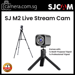 SJCAM SG M2 Live Stream 4K Desktop Standing Camera with Professional Tripod 720° Rotation Plug and Play