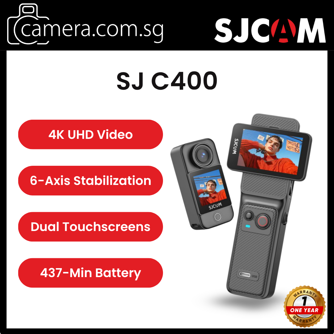 SJCAM C400 4k Action Cam | Oleophobic Coating | 2.5D '' Screen Glass