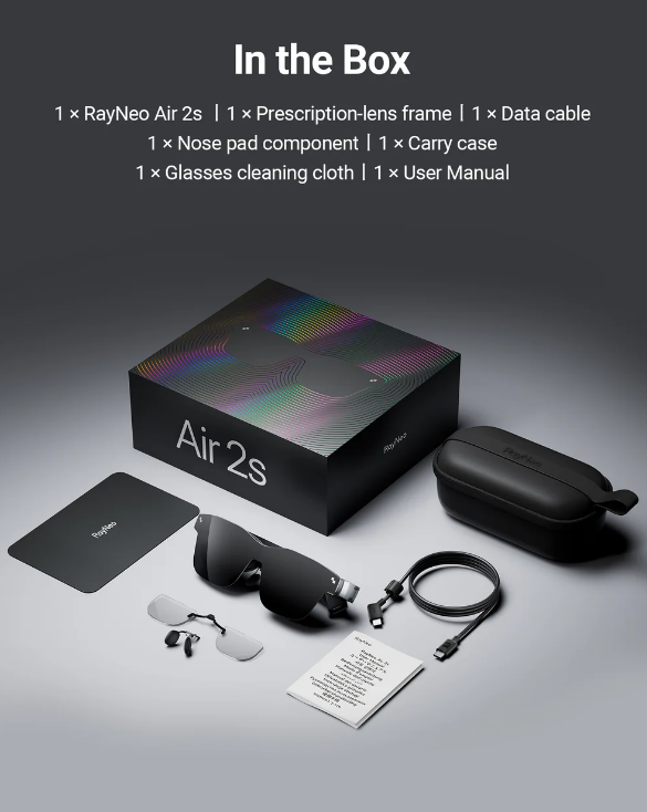 RayNeo Air 2s XR Glasses | 120 Hz Refresh Rate for gaming RayNeo Air 2s XR Glasses | 120 Hz Refresh Rate for gaming