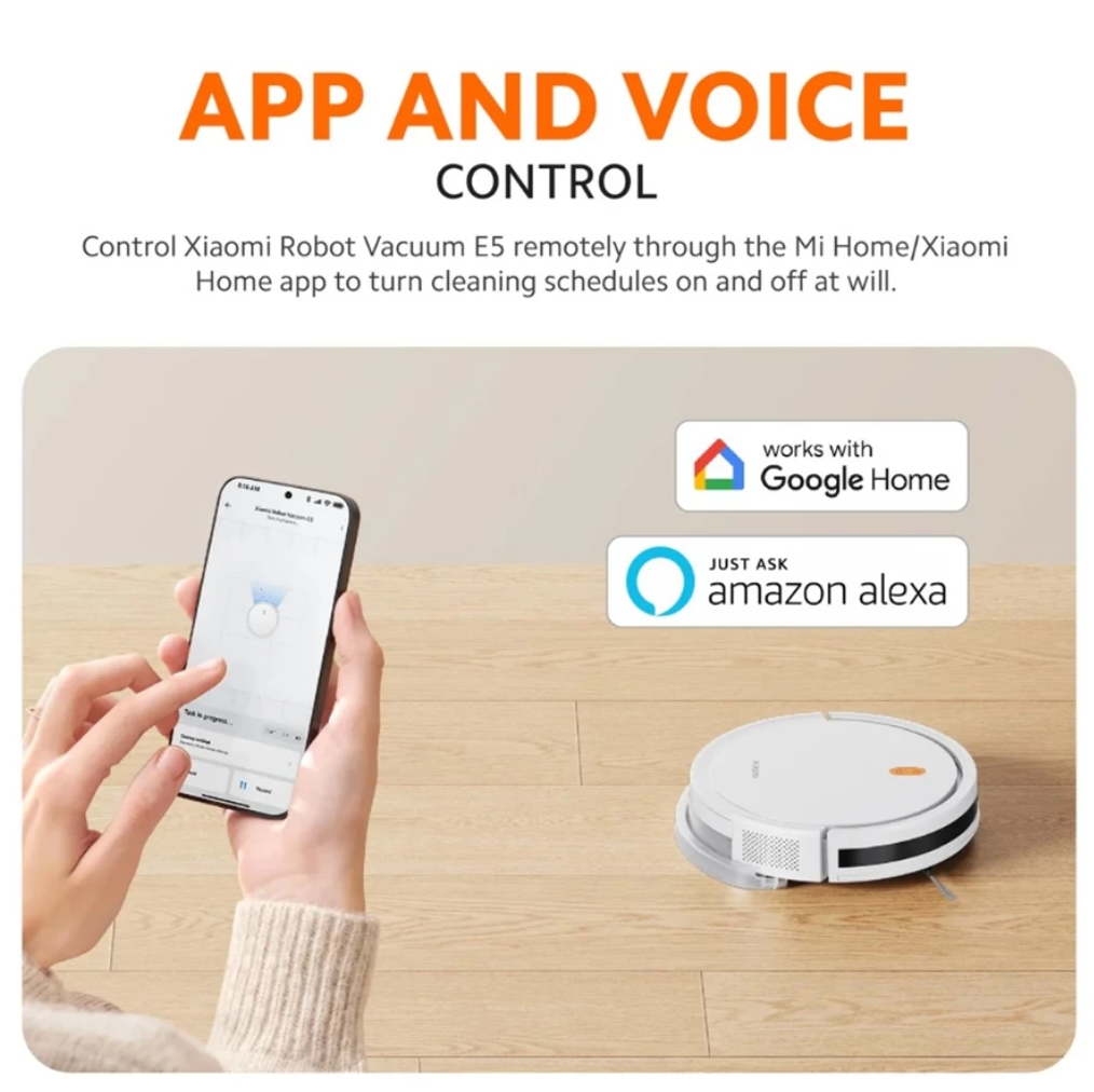 Xiaomi Robot Vacuum E5 | Vacuum and mopping functionality in one | 2600mAh Battery | 20,000 Suction Power