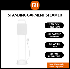 Xiaomi 2.3L Standing Garment Steamer | Foldable Ironing Board Clothes Rack | 130°C Fine Steam | 300kPA Pump Pressure