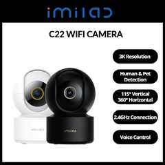IMILAB C22 Wifi 6 3K 360 Home Security IP Camera (3 Year Warranty)