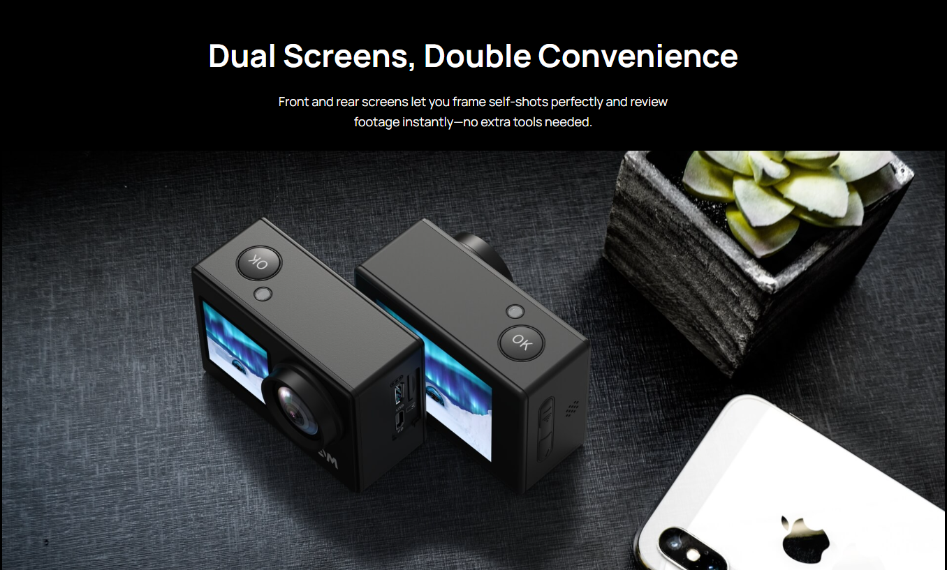 SJCAM SJ4000 Dual Action Camera | 4K Video | 16MP | Dual Screen | WiFi