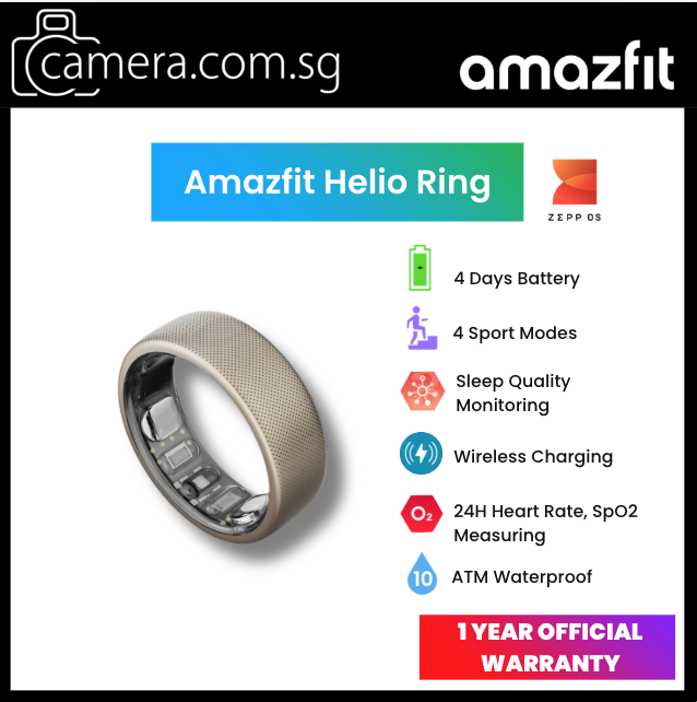 Amazfit Helio Ring | 4 days battery life | 10ATM Waterproof | 24/7 SpO2, Heart Rate & Stress Tracking