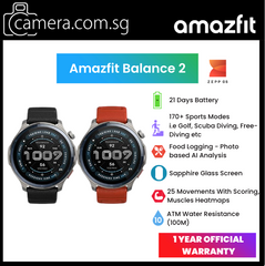 Amazfit Balance 2 Smartwatch | 1.5" AMOLED Display | 10 ATM | 170+ sports modes | Food Logging | 25 movements