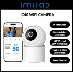 IMILAB C40 | 360° 4K Wifi 5G Home CCTV Camera Wifi Security Night Vision Motion Detection PC