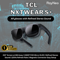 RAYNEO TCL NXTWEAR S+ Smart AR Glasses | 1080P FHD Micro OLED | 215″ Screen