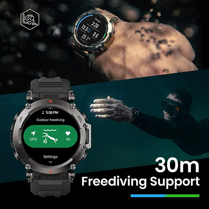 Amazfit T-Rex Ultra | Ultra Rugged Design | 316L Stainless Steel | Strong & Accurate Dual-band GPS