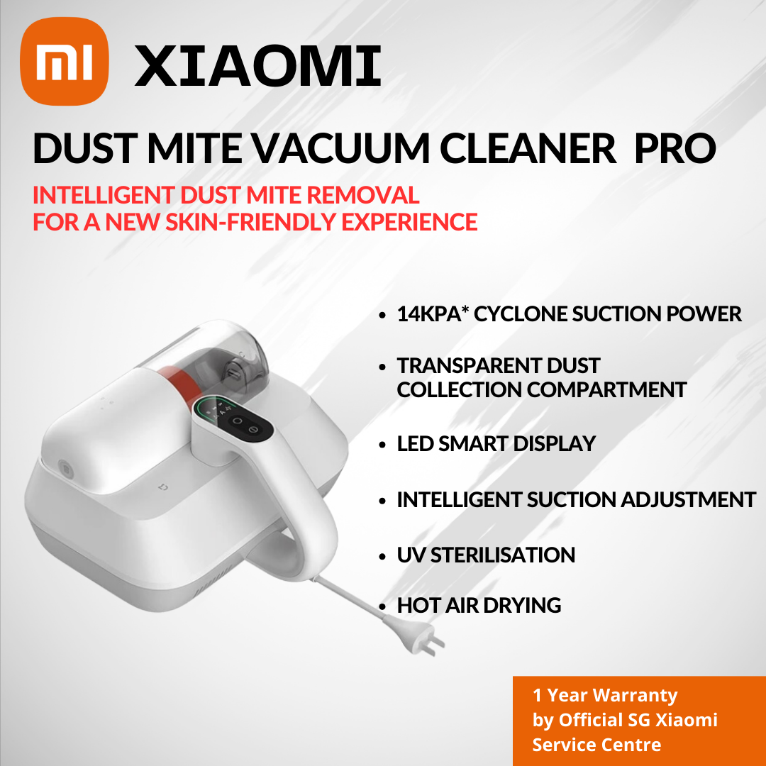 Xiaomi Dust Mite Vacuum Cleaner Pro | 14k PA suction power | transparent dust collection | LED Smart display | Wired