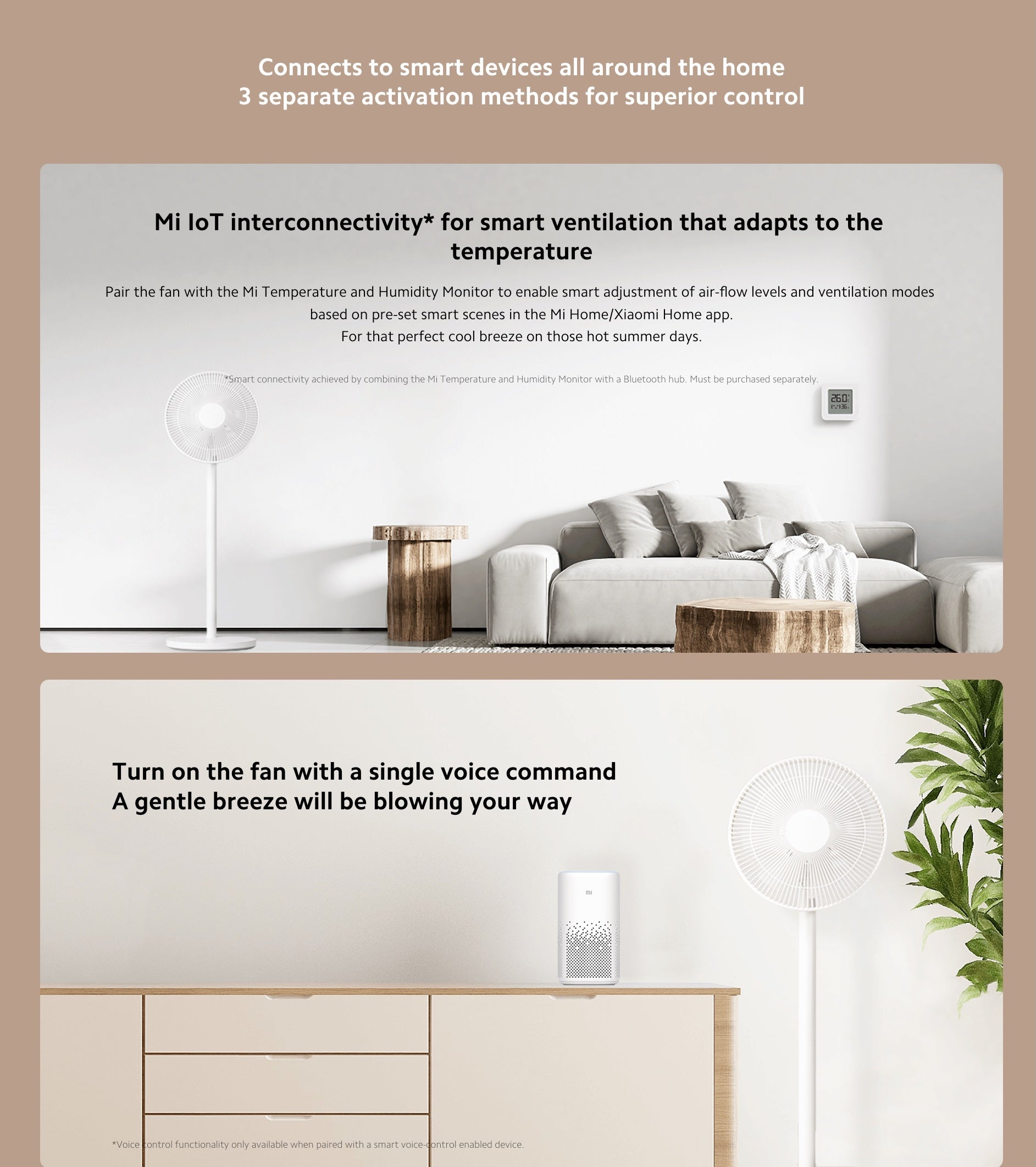 Xiaomi Smart Standing Fan 2 Lite | 3 Fan Speed | Mi Home App Control | 90° Range | Google Alexa Compatible