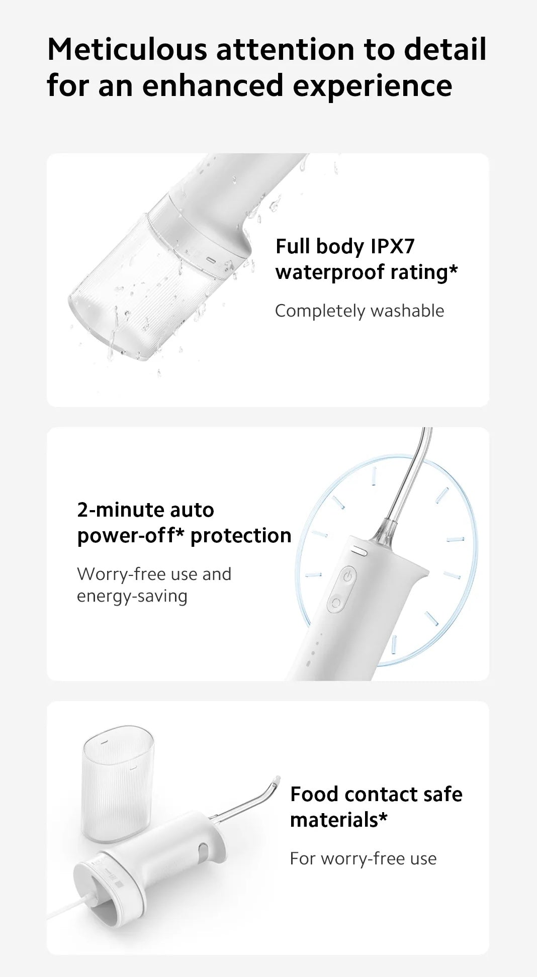 Xiaomi Water Flosser 2 | 3 Flossing Modes | 99.4% Oral Health Cleanser | Up to 90 Days Battery Health