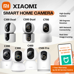 [Local SG] Xiaomi Smart Home C200/C300/C400/C500 Pro / C700 / C300 Dual / C500 DualIP Surveillance Camera 1440P Resolution CCTV Security WiFi Singapore Server