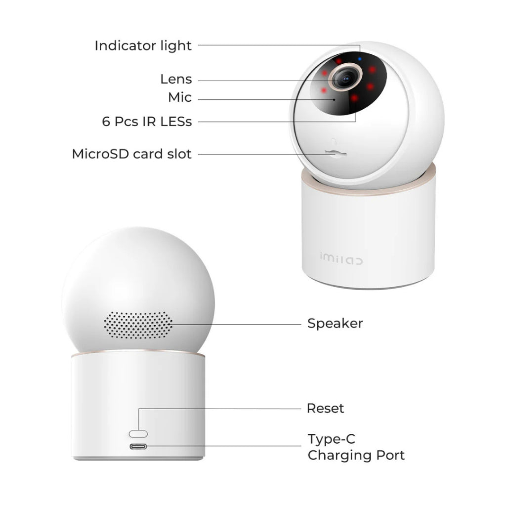 IMILAB C40 | 360° 4K Wifi 5G Home CCTV Camera Wifi Security Night Vision Motion Detection PC