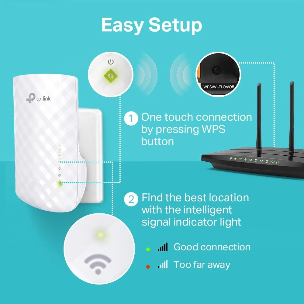 TP-Link RE200 Dual Band Wi-Fi Range Extender AC750