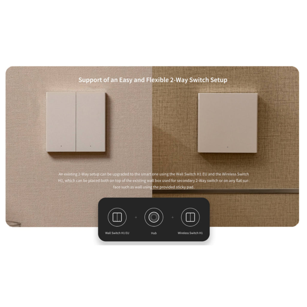 [Aqara SG] Smart Wall Switch H1 EU White (With Neutral/No Neutral + Single/Double/Triple Rocker)