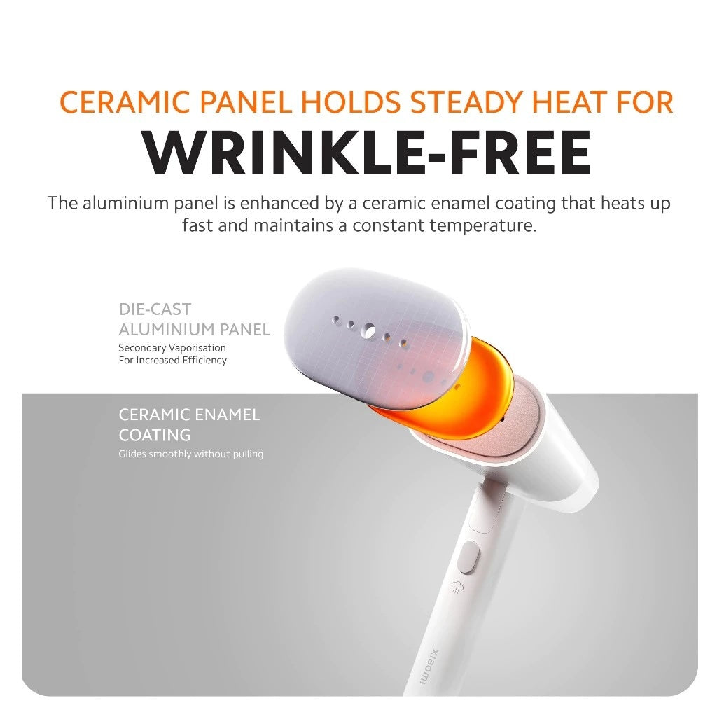 Xiaomi Handheld Garment Steamer 30kPa Pressurised Steam Foldable Portable Lightweight