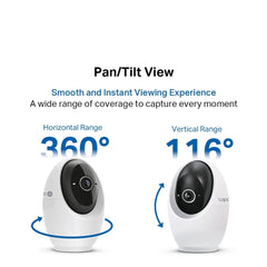 TP-Link Tapo C260 Pan/Tilt AI Home Security Wi-Fi Camera, 4K 8MP, AI detection