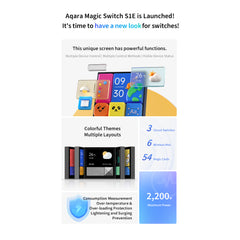 [Aqara SG] Aqara Magic Switch S1E Smart Touch 4inch Screen Panel Full LED Timer Calendar