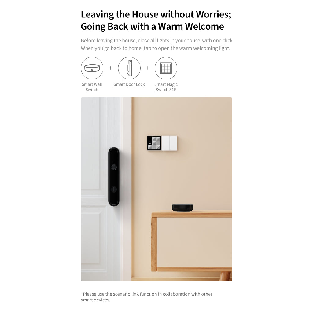[Aqara SG] Aqara Magic Switch S1E Smart Touch 4inch Screen Panel Full LED Timer Calendar