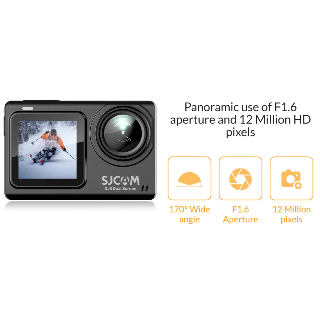 SJCAM SJ8 Dual Screen Action Camera | 4K UHD | 20MP | Dual IPS Touchscreen